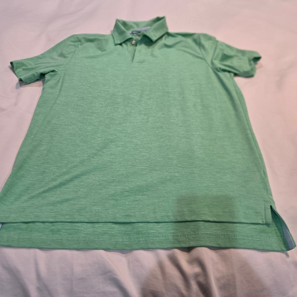 Chaps Performance Polo Men Medium Green Heather Excellent CM15PL130W